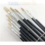 Toolzone 9Pc Flat Artist Brushes BR013