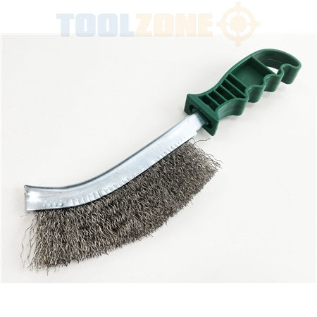 Toolzone Stainless Steel Bristle Curved Brush - BR059
