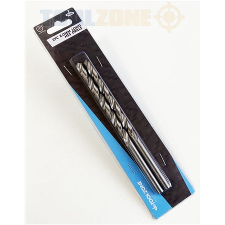 Toolzone 2Pc 8Mm Long Series Hss Drills-DR053