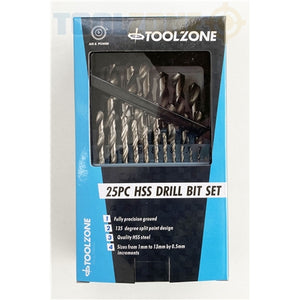 Toolzone 25pc HSS Drill Bit Set - DR209