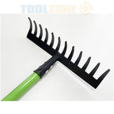 Toolzone 12 Teeth Soil Rake Tubular Handle - GD060