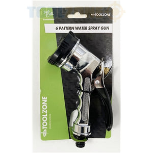 Toolzone 6 Pattern Chrome Hd Water Spray Gun GD166