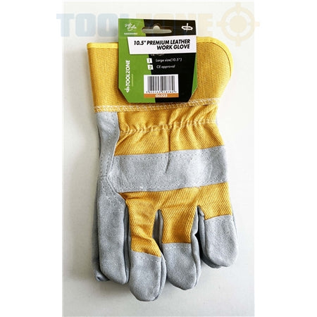 Toolzone Prem.Leather Work Gloves 10.5'' Ce-GL035