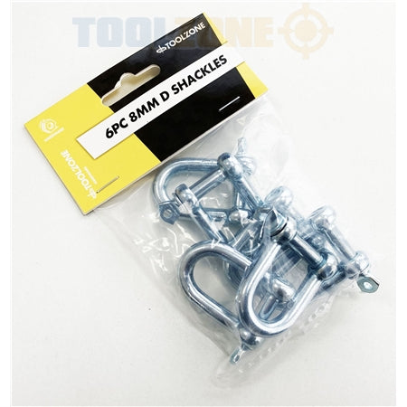 Toolzone 6Pc 8Mm D Shackles-HW011
