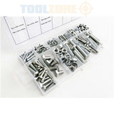 Toolzone 240Pc Nuts, Bolts,Washer Assortment-HW042