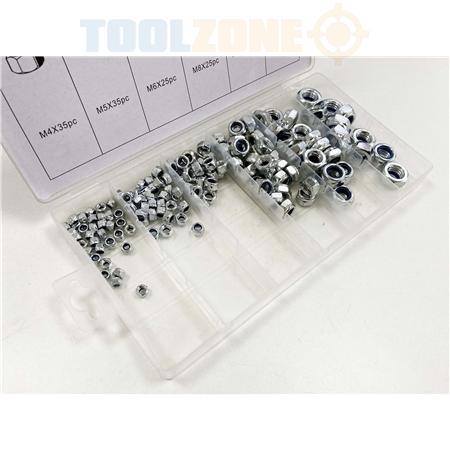 Toolzone 146pc Locknut Assortment In Box - HW166