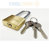 Toolzone 38Mm Brass Long Shank Padlock LK040