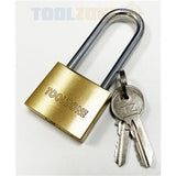 Toolzone 38Mm Brass Long Shank Padlock LK040