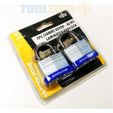 Toolzone 2Pc 40Mm Laminated Padlock Key Al LK062