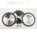 Toolzone 3Pc 150Mm Tct Circ. Saw Blades-PA019