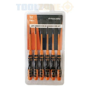 Toolzone 6pc Precision Soft Grip Screwdriver Set-SD086