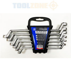 Toolzone 6Pc Ring Spanner Set SP023