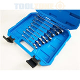 Toolzone 8Pc Metric Flex Ratchet Combi Wrench SP128