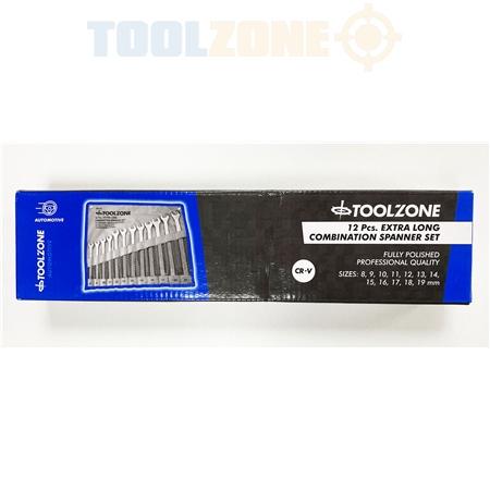 Toolzone 12pc Ex.Long Polished Combi Spanners-SP174