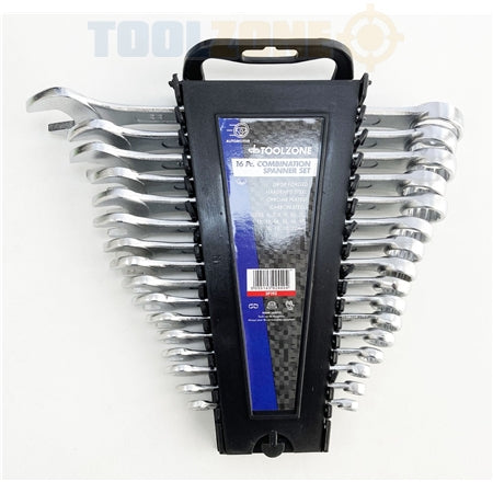 Toolzone 16Pc 6-22Mm Df Combi Spanner Set - SP193