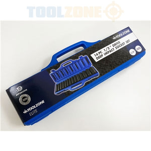 Toolzone 14Pc 1/2" Deep Impact Sockets - SS127