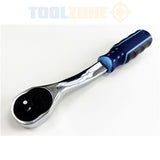 Toolzone 3/8" Dr.90 T. 3 Colour Ratchet Handle  SS231
