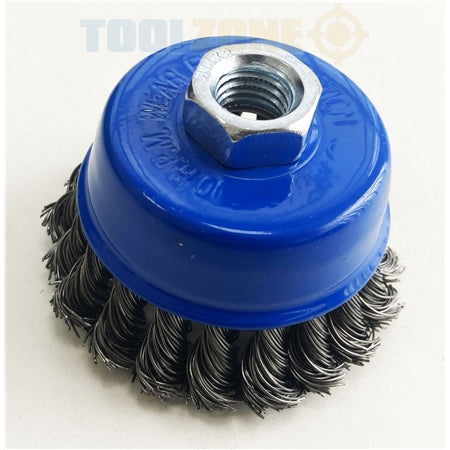 Toolzone M14 3 Twist Knot Wire Cup Brush - WB001