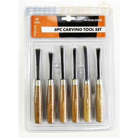 Toolzone 6Pc Carving Chisel Set WW054