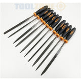 Toolzone 10Pc Needle File Set- Bearing Steel-WW084