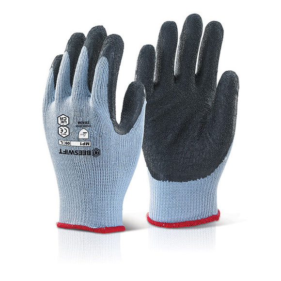 Beeswift m/p Black Latex p/c Glove Medium - MP1BLM