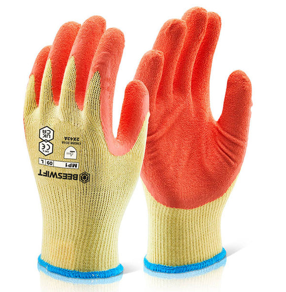 Beeswift m/p Orange Latex p/c Glove Medium - MP1ORM