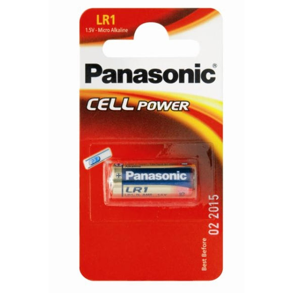 Panasonic LR1 1.5V 1pk N Alkaline Batt 10-100 - PANALR1