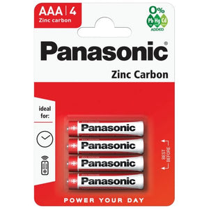 Panasonic Zinc AAA 4pk R03RB4 Brown Box 12-60 - PANAR03RB4