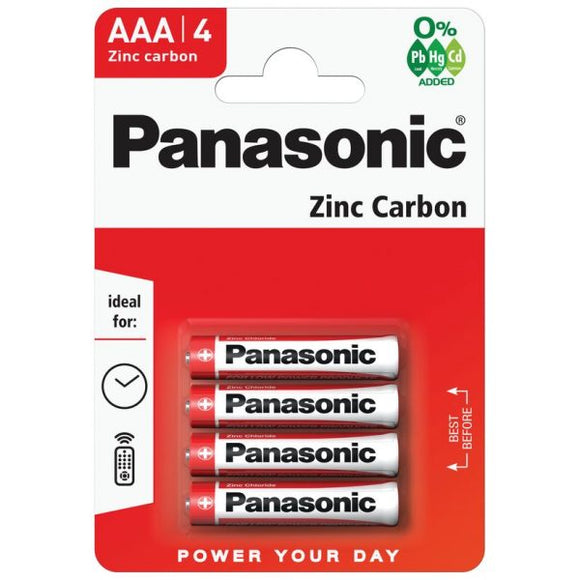 Panasonic Zinc AAA 4pk R03RB4 Brown Box 12-60 - PANAR03RB4