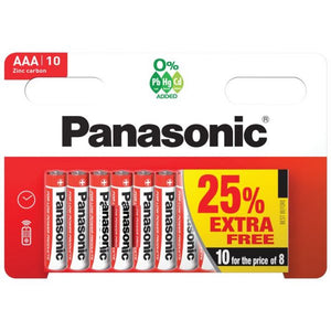 Panasonic Zinc AAA 25% Extra Free R03RZ-10HH 20 - PANAR03RB10