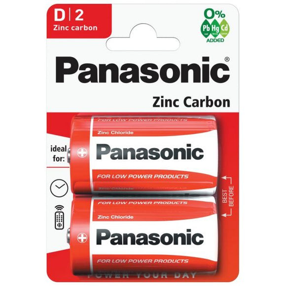 Panasonic Zinc D 2pk R20RB2 Brown Box 12-60 - PANAR20RB2