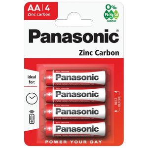 Panasonic Zinc AA 4pk R6RZ-4BP Brown Box 12-60 - PANAR6RB4