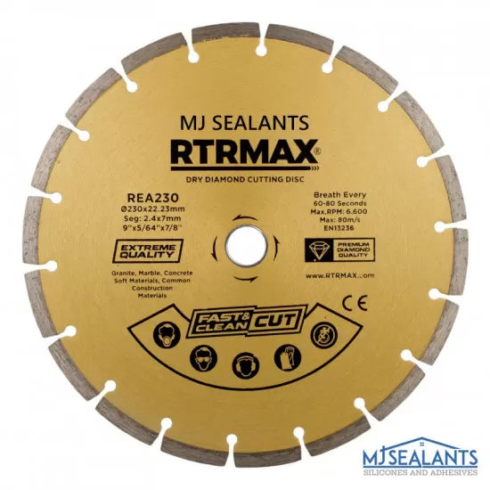 RTRMAX Diamond Segmanted Cutting Disc 230x22mm - REA230