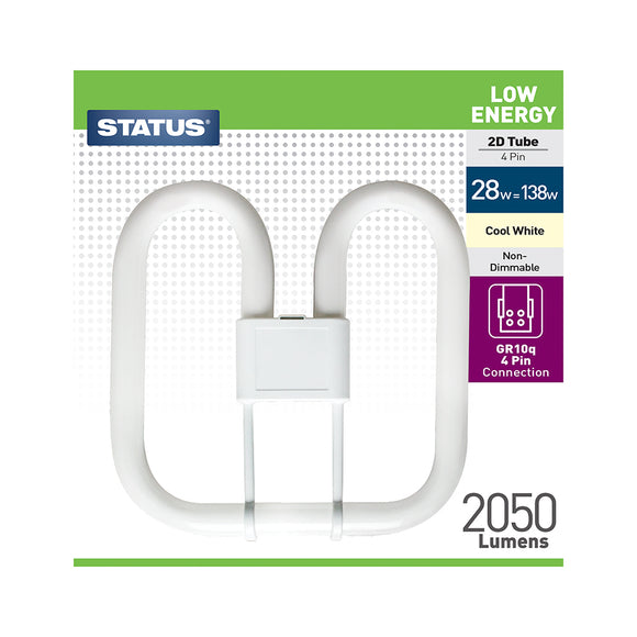 Status Low Energy Cool White 28w 2d 4Pin - S28CW2D4PIN1PKB6