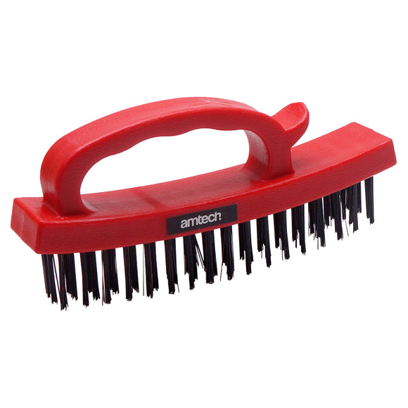 Am-Tech Easy Grip 4 Row Wire Brush - S3525