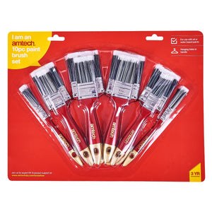 Am-Tech 10pc Paint Brush Set - S3940