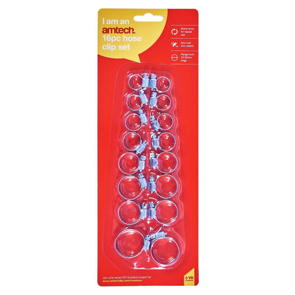 Amtech 16Pc Hose Clip Set-S4390