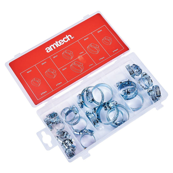 Amtech 26Pc Assorted Hose Clamp Set-S6290