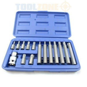 Toolzone 15Pc Star Bits With 1/2" Adapto-SD129