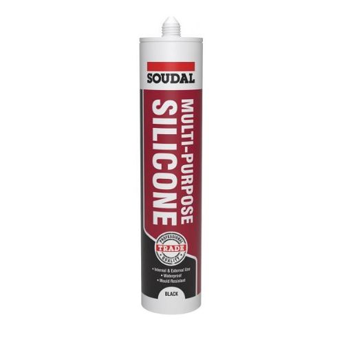 Soudal 270 ml Multi purpose Silicone Black Tr UK - 116824