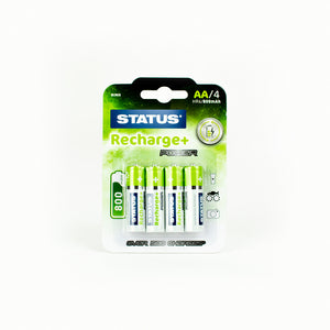 Status AA800 NiMH Rechargeable Batteries 4 pk -SRNIMHAA8004PK