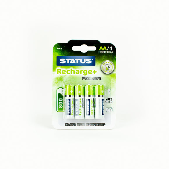 Status AA800 NiMH Rechargeable Batteries 4 pk -SRNIMHAA8004PK