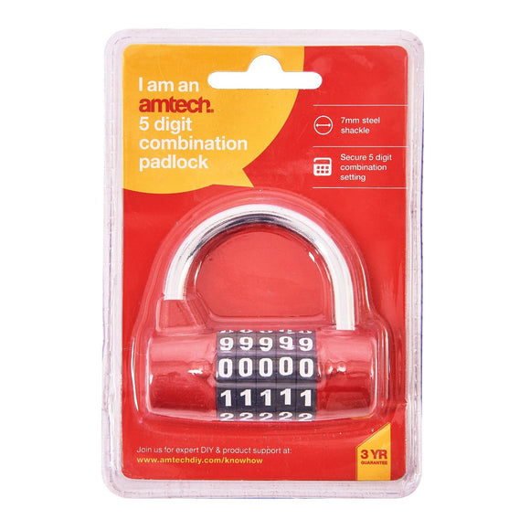 Am-tech Digit Combination Padlock - T1144
