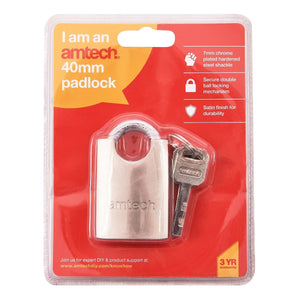 Amtech 40Mm Steel Padlock - T1610