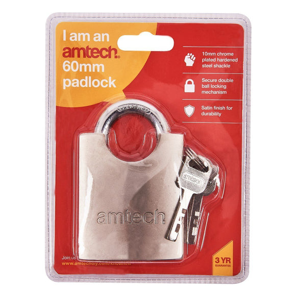 Amtech 60Mm Steel Padlock-T1630