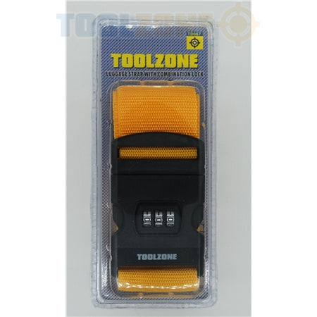 Toolzone 180 X 5Cm Luggage Strap Comb. Padlock-TD067