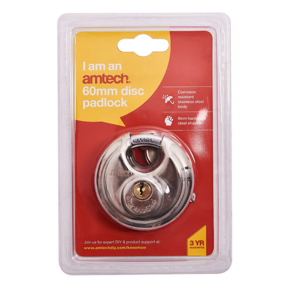 Amtech 60mm Disc Padlock - W4150