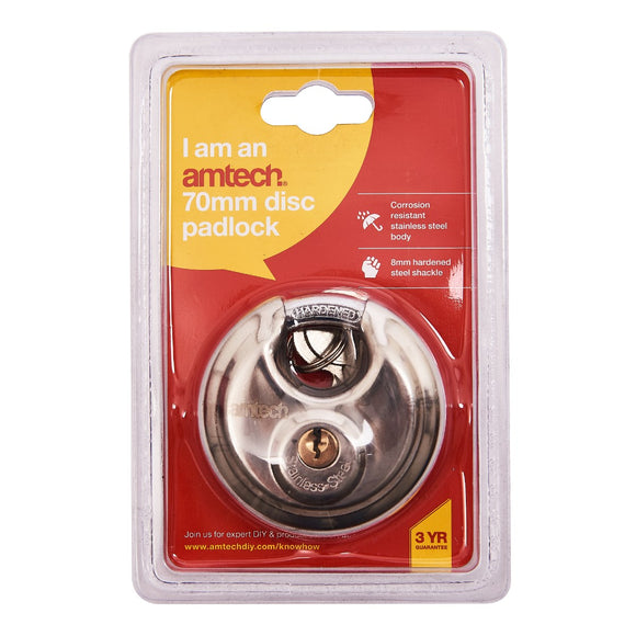 Amtech Disc Padlock 70mm - W4200