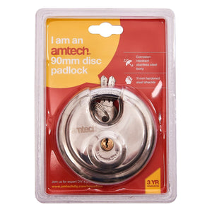 Amtech 90mm Disc Padlock-W4250