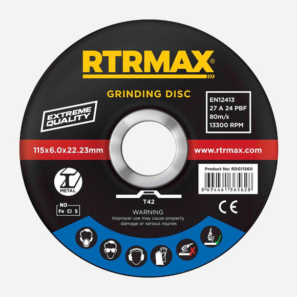 RTRMAX Grinding Disc 115x6x22 MM - RDG11560